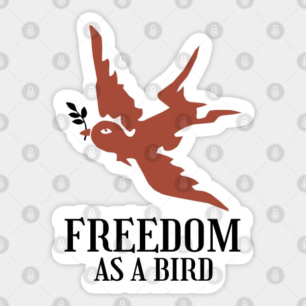 Vintage Freedom Bird Sign Sticker by KewaleeTee